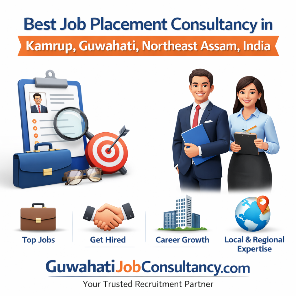 Best Job Placement Consultancy in Kamrup, Guwahati, Northeast Assam, India GuwahatiJobConsultancy.com – Your Trusted Recruitment Partner