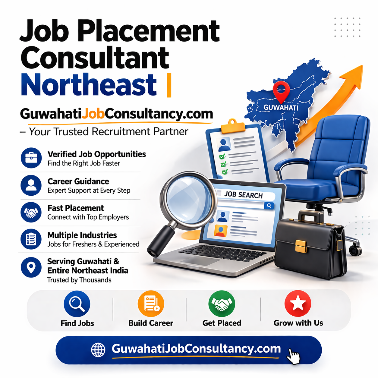 Job Placement Consultant Northeast | GuwahatiJobConsultancy.com – Your Trusted Recruitment Partner